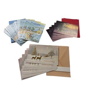 VTG Lot of 23 Christmas cards. 3 varieties. 1970s-1980s. holiday, vintage cards